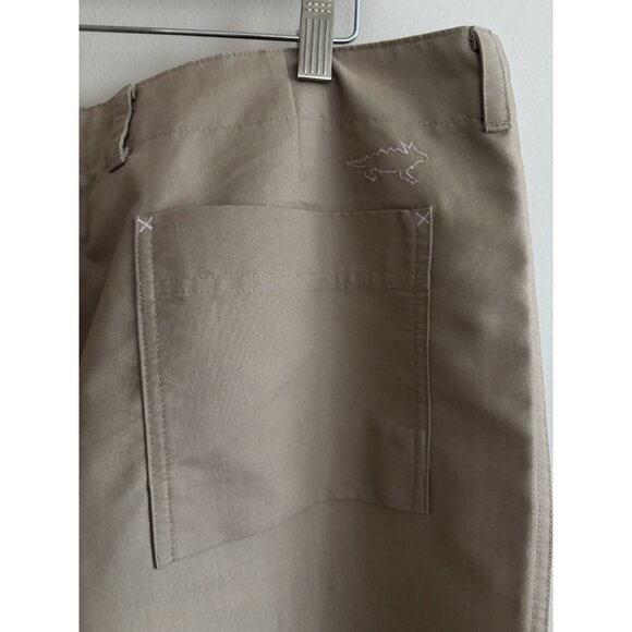 Horny Toad Casual Chino Pants 14 High Rise Beige Flat Front Wide Leg Y2k Outdoor - Picture 6 of 12